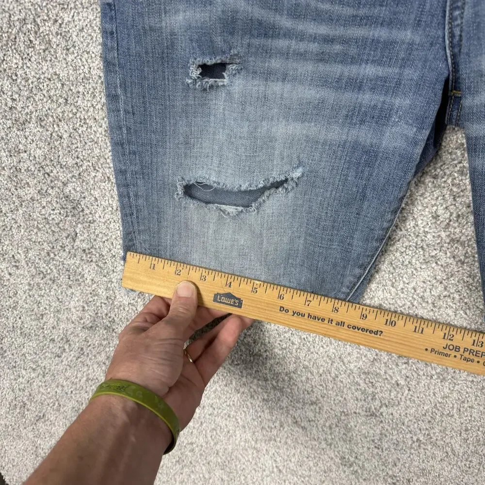 American Eagle Outfitters Bermuda Shorts 31x9 Blue Core Flex Distressed Grunge